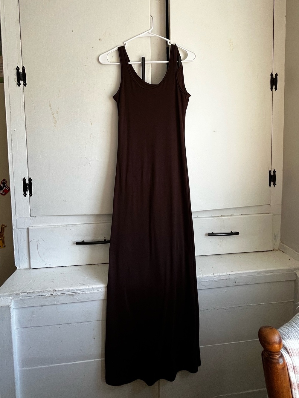 Bumpsuit Maternity Sleek Brown Sleeveless Maxi Dress